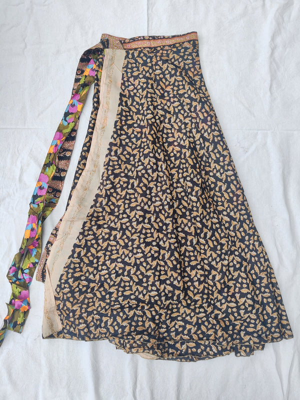 Silk Sari Reversible Wrap Skirt #6