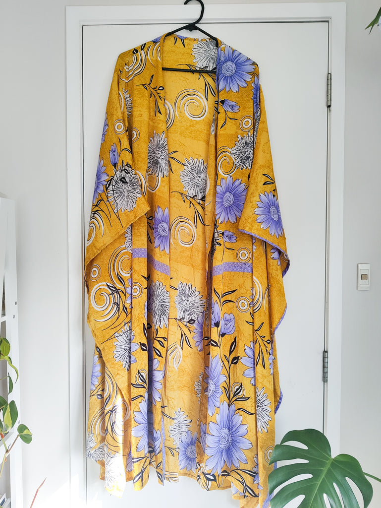 Recycled Silk Sari Kimono