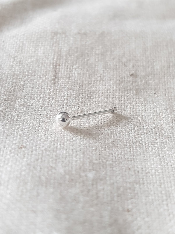 Silver Nose Stud - Ball