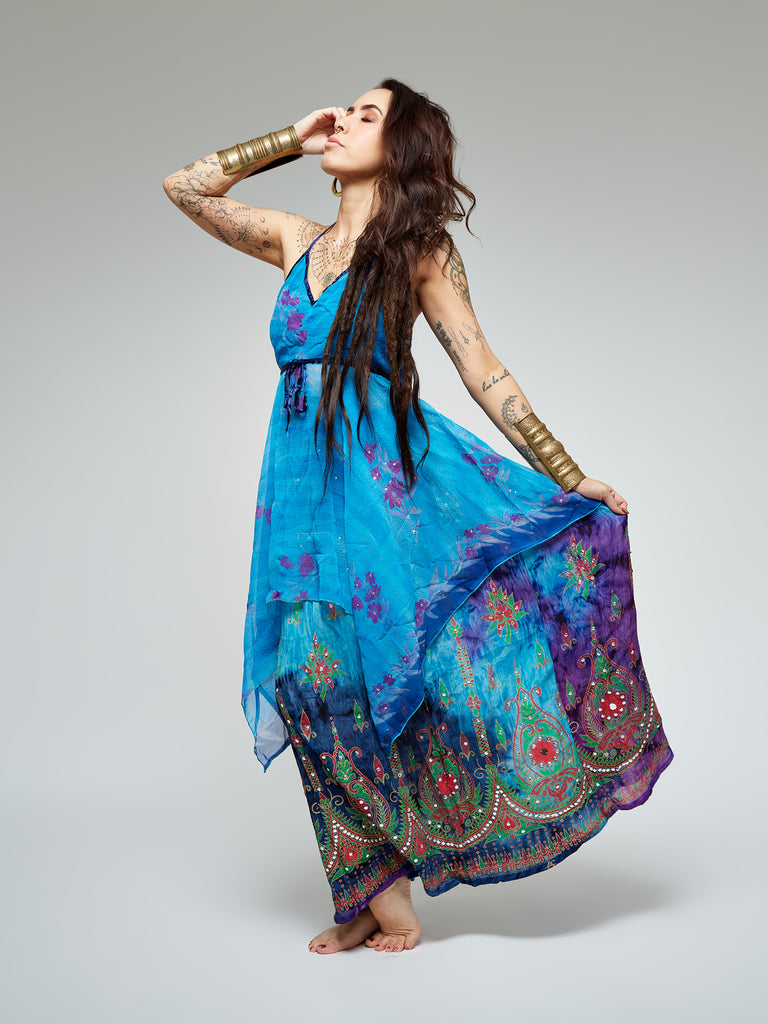 Butterfly Pea Bohemian Two-Piece Set
