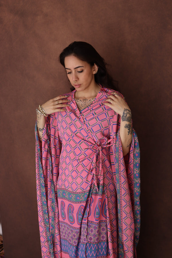 Rose Pink Full-Length Kimono