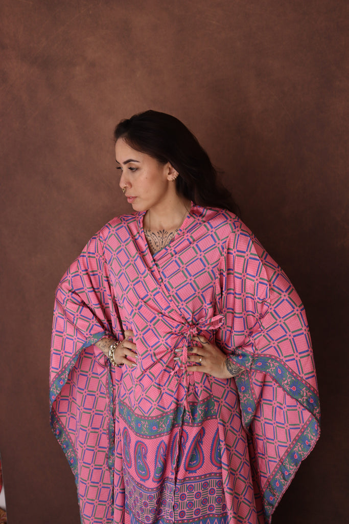 Rose Pink Full-Length Kimono
