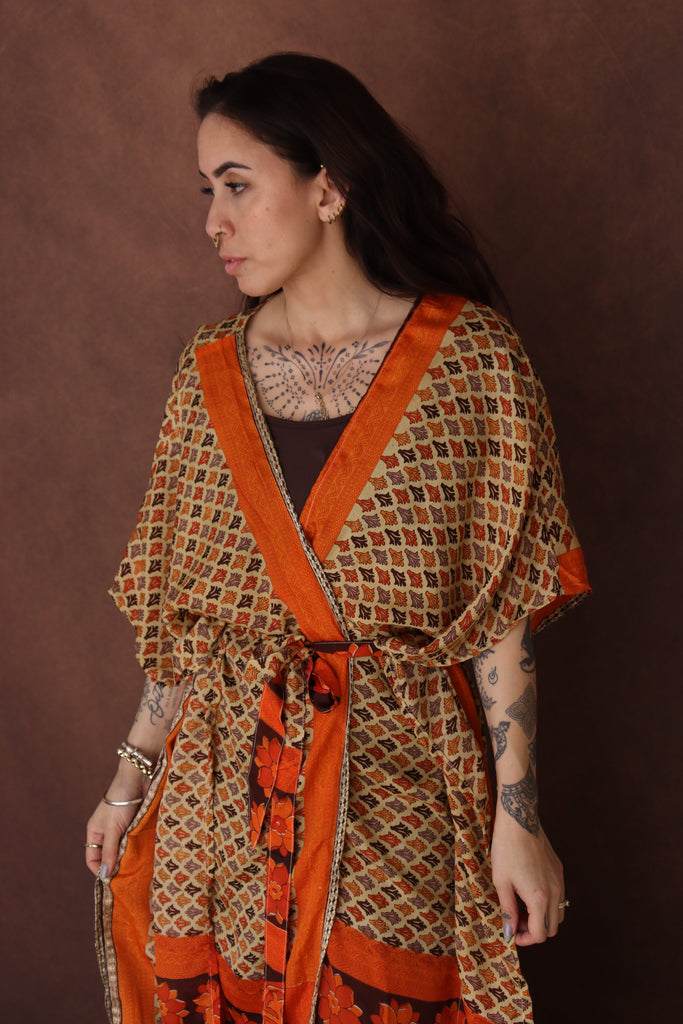 Sunset Bloom Full-Length Kaftan