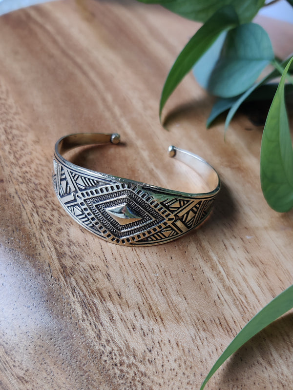 Brass Patterned Bangle