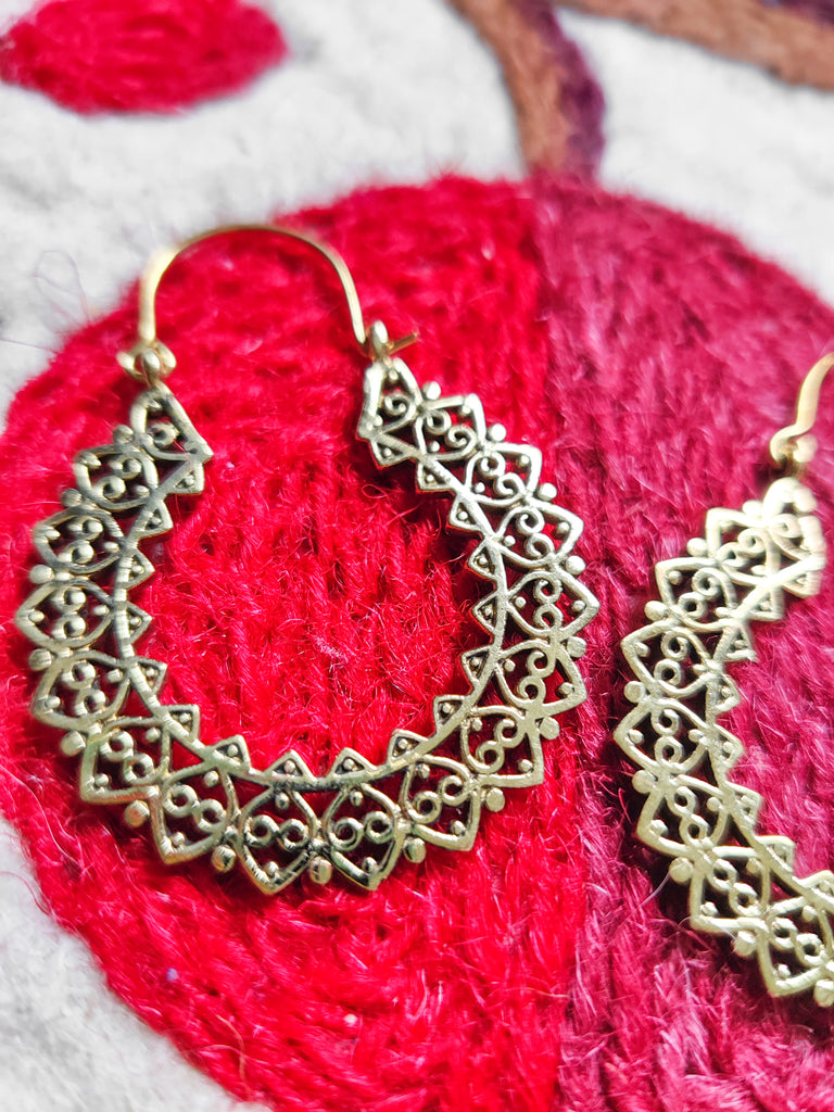 Brass Grace Earrings