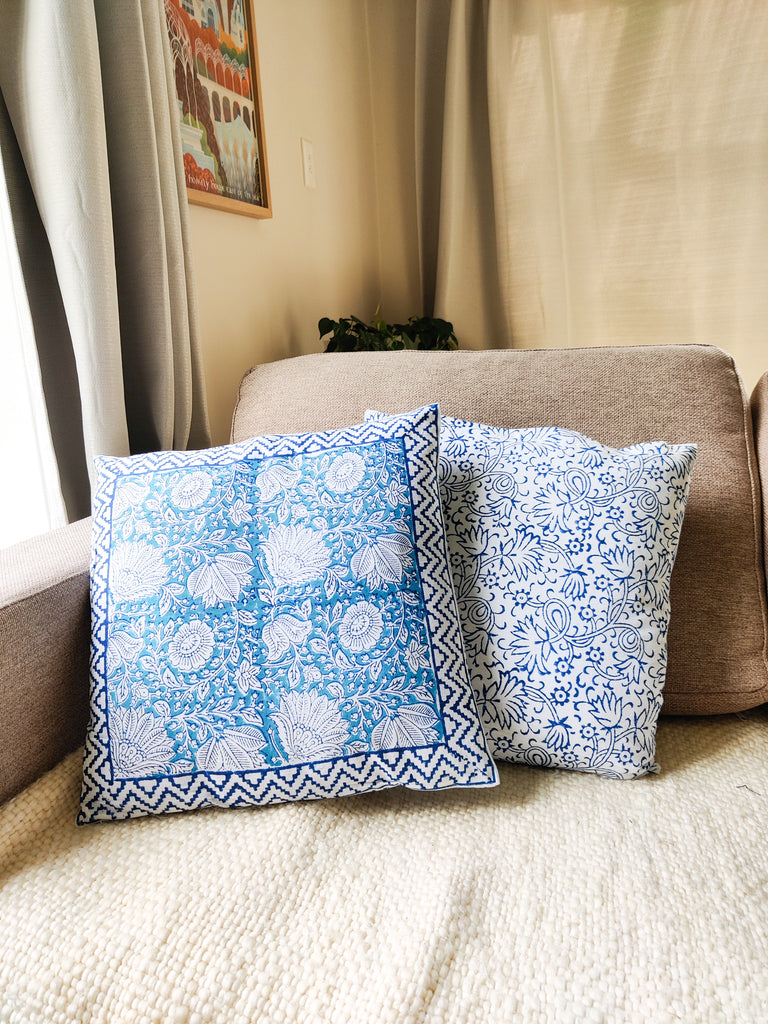 Block Printed Cotton Cushion Covers