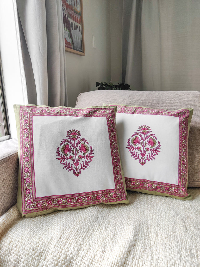 Block Printed Cotton Cushion Covers