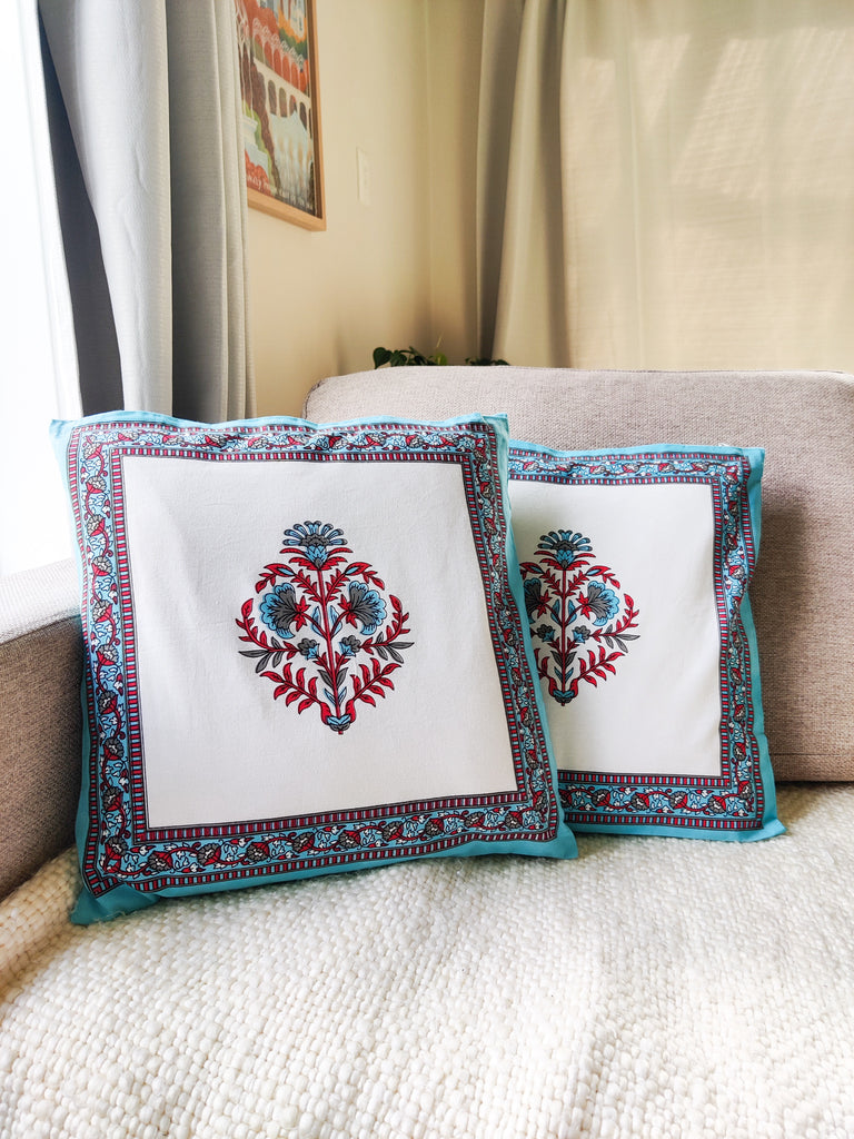 Block Printed Cotton Cushion Covers