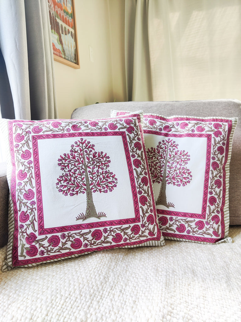 Block Printed Cotton Cushion Covers