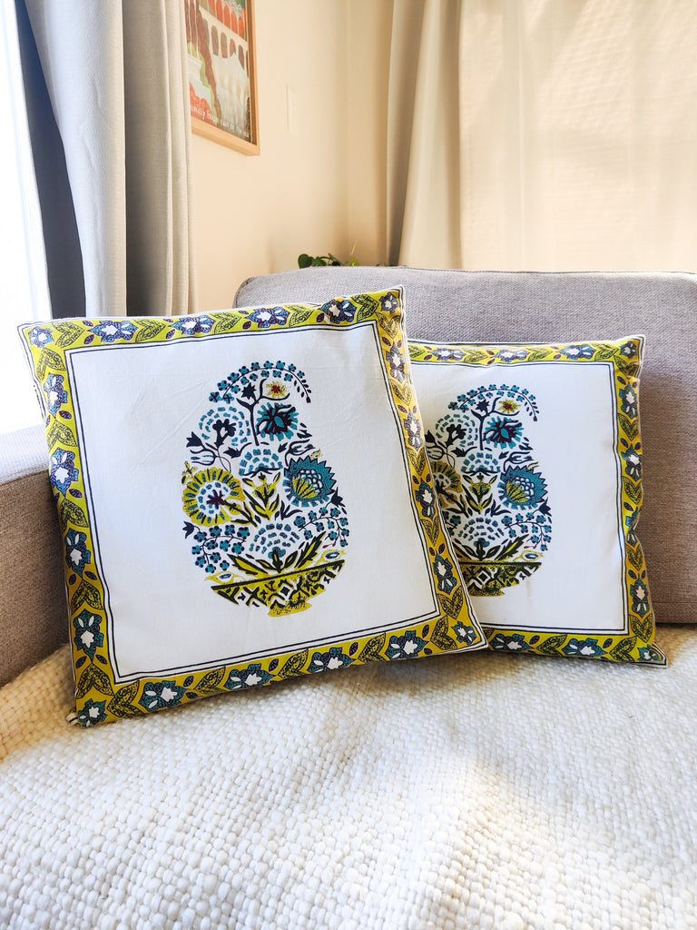 Block Printed Cotton Cushion Covers