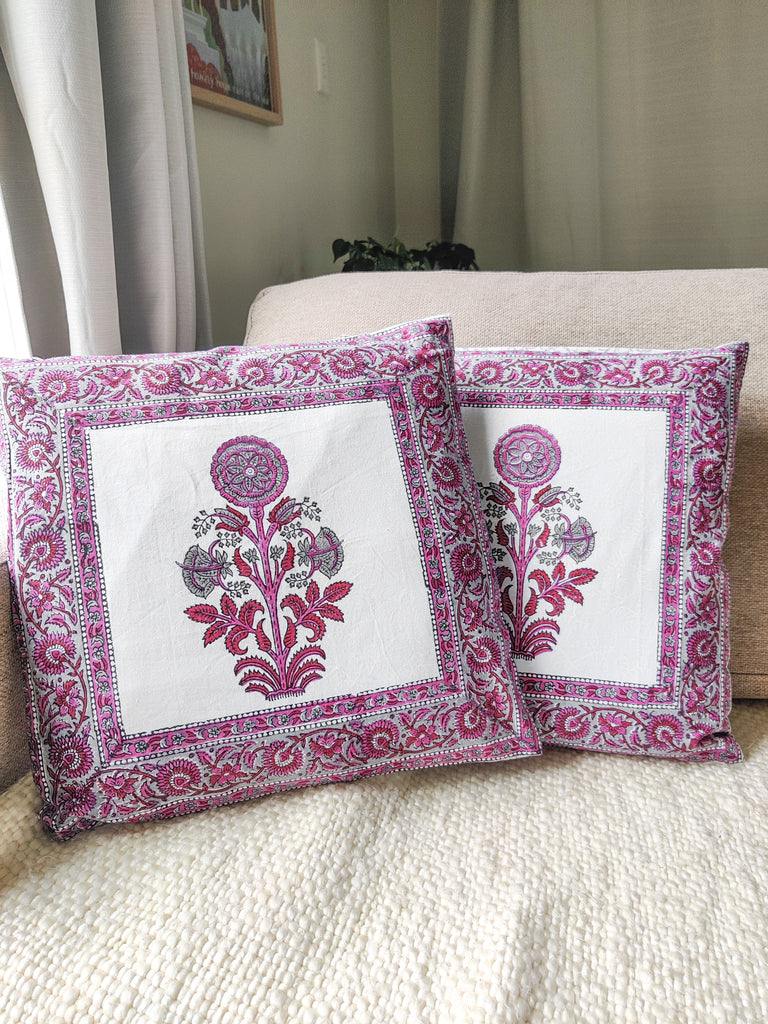 Block Printed Cotton Cushion Covers
