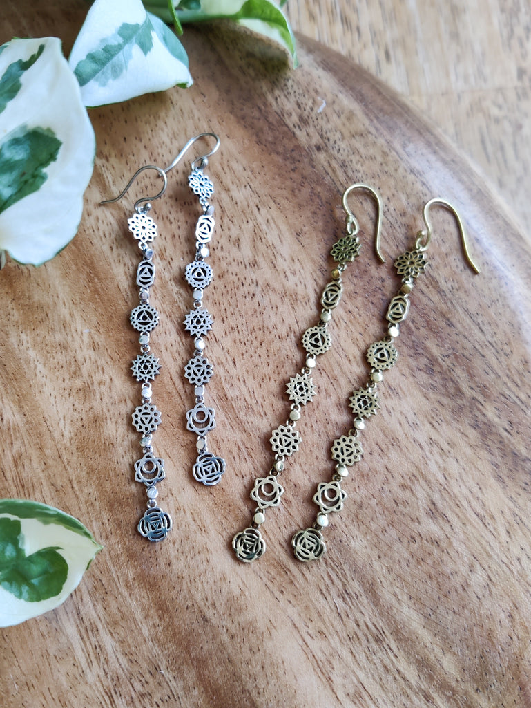 Brass Mini Chakra Earrings