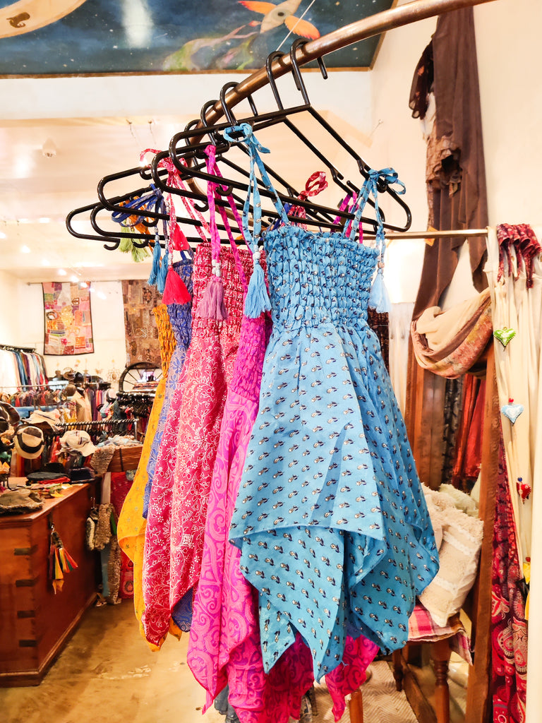 Children's Silk Sari Dresses - Medium 3-5 years