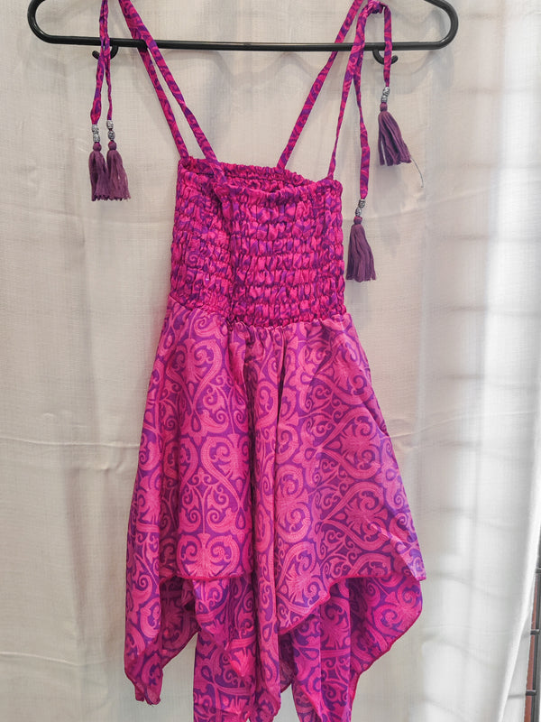 Children's Silk Sari Dresses - Medium 3-5 years