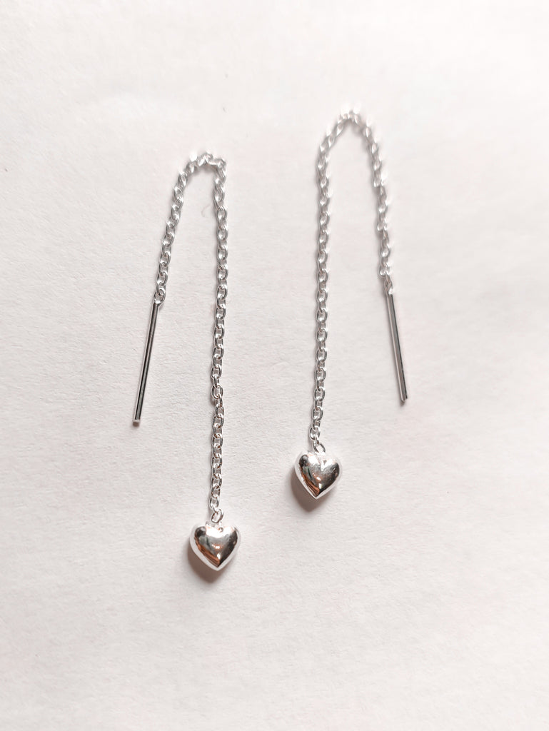 Mini Heart Thread Earrings