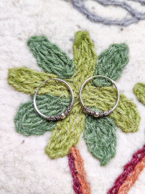 Sterling Silver Small Bali Hoop Earrings