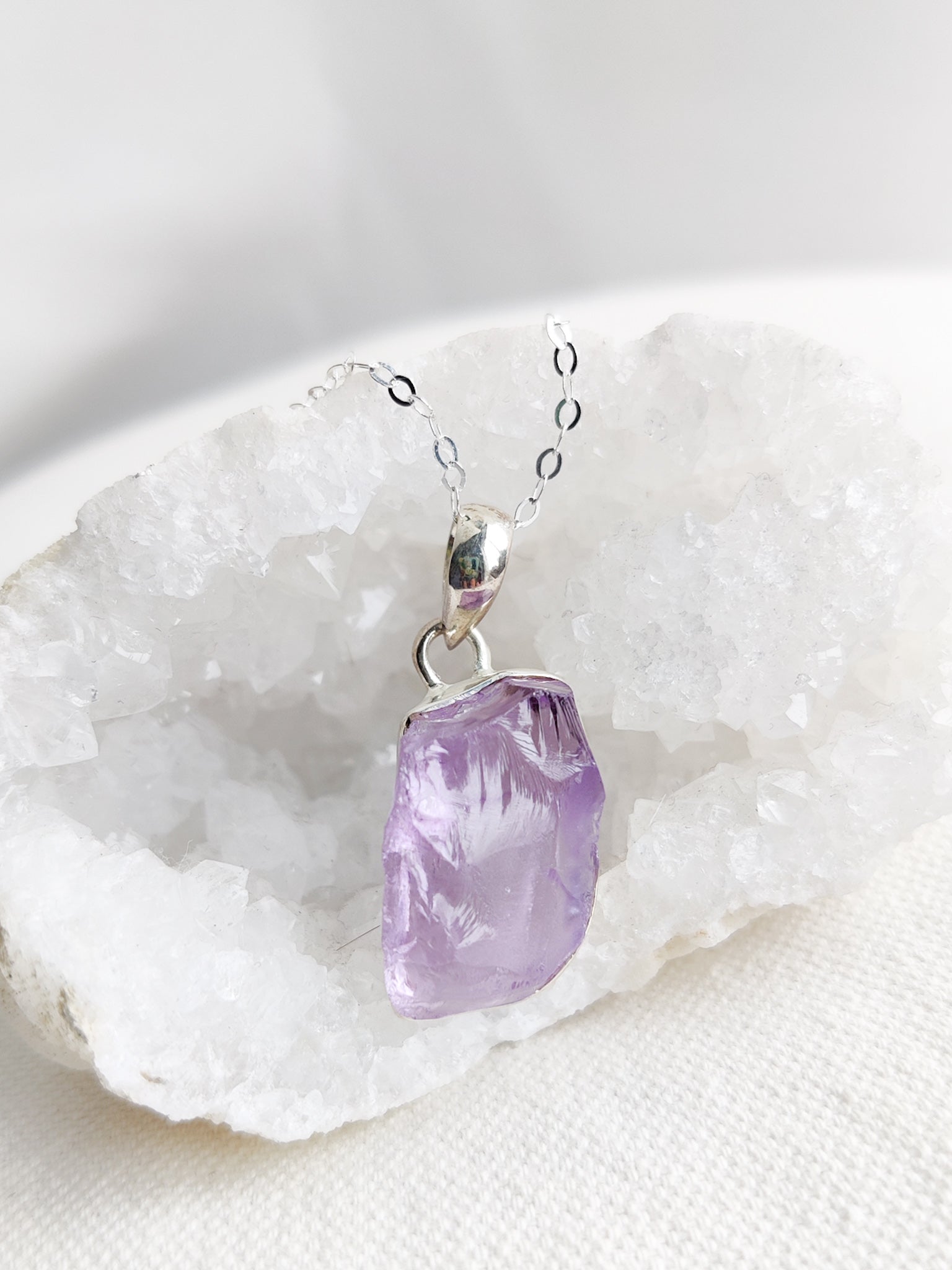 Zebra Amethyst Rugh Rough Amethyst Pendant - One of a Kind – TheThirdEyeNZ