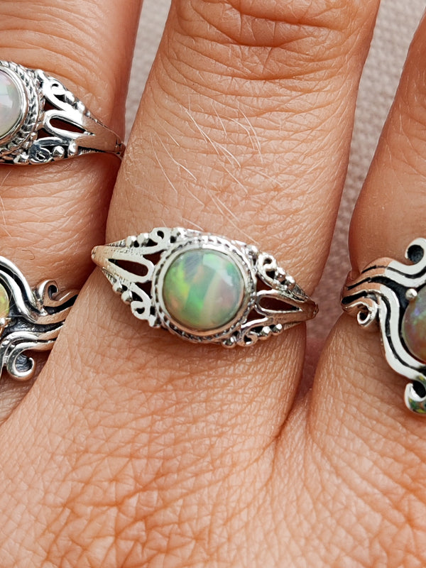 Opal Gaia Ring - Sterling Silver