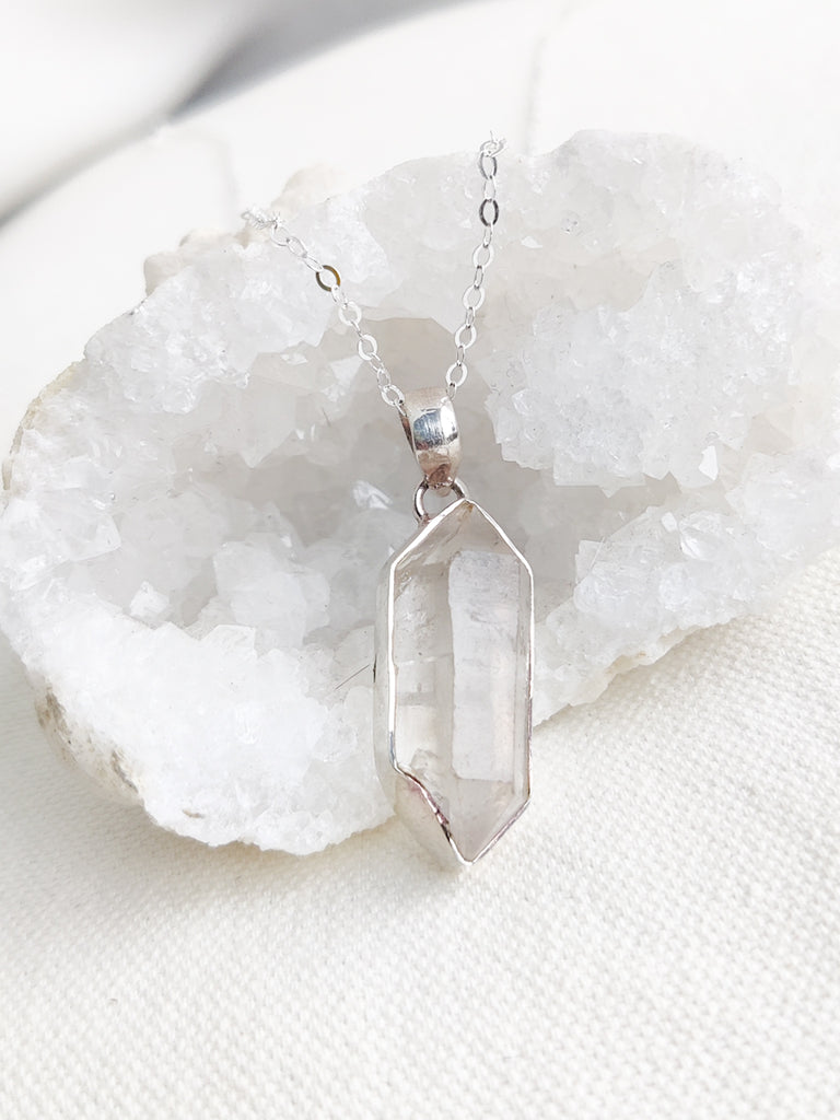 Rough Herkimer Diamond Pendant - One of a Kind