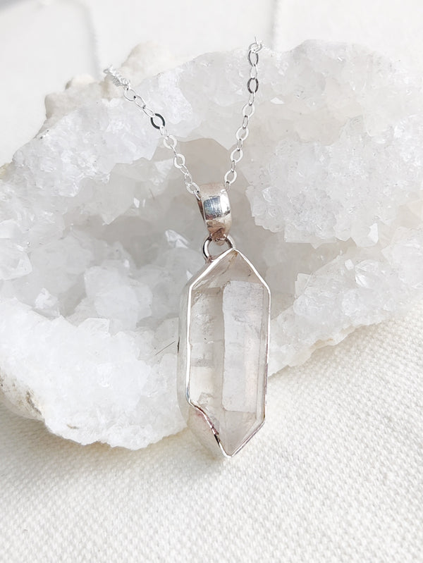 Rough Herkimer Diamond Pendant - One of a Kind