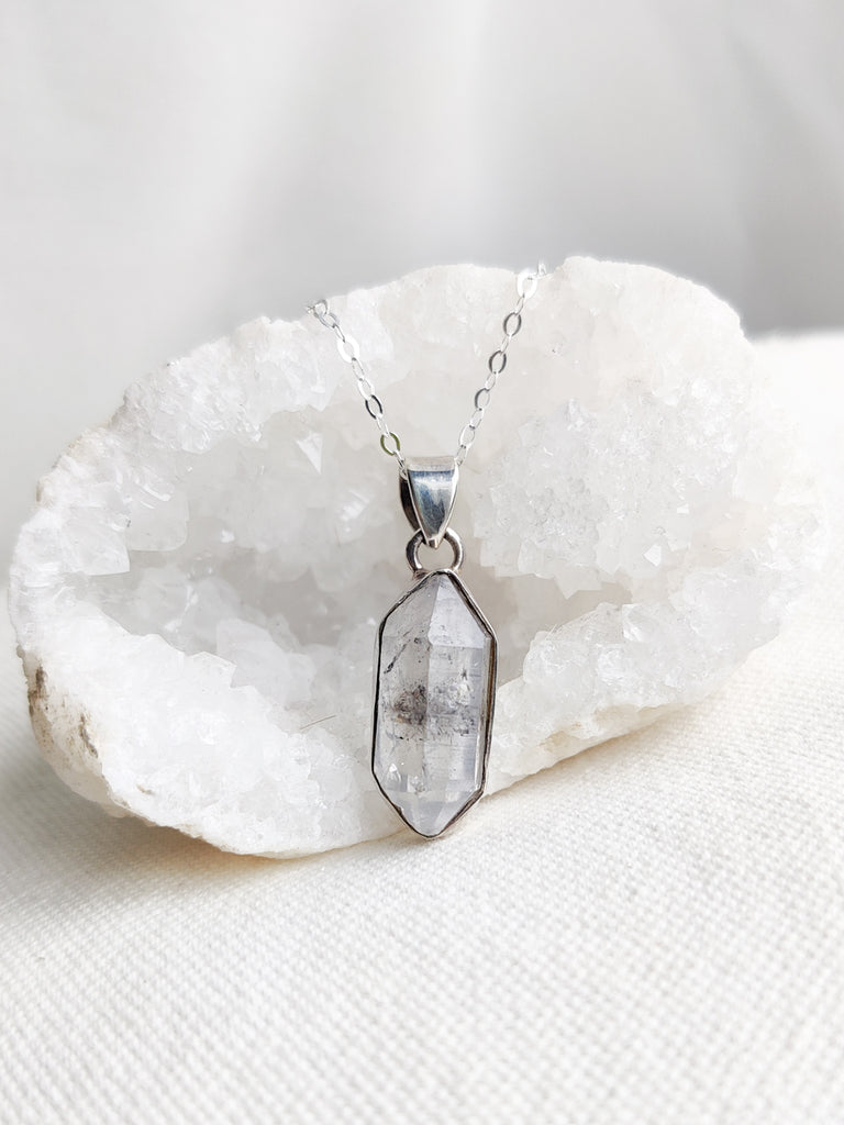 Small Rough Herkimer Diamond Pendant - One of a Kind