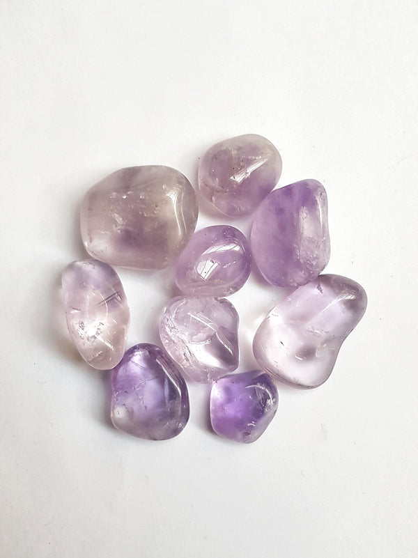 This is a bundle of amethyst crystals light purple in colour, from our third eye crystal shop in Auckland New Zealand