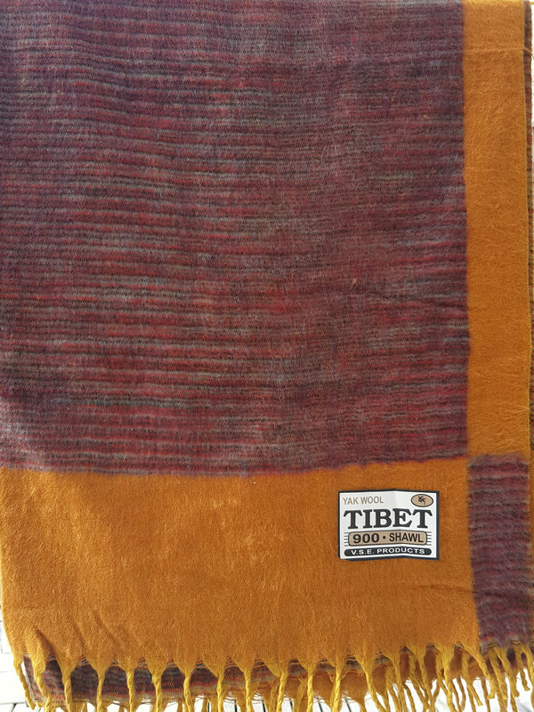 Yak Wool Blanket Scarf - Mustard