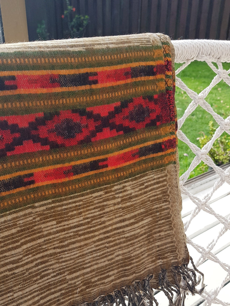 Wool Shawl - Brown