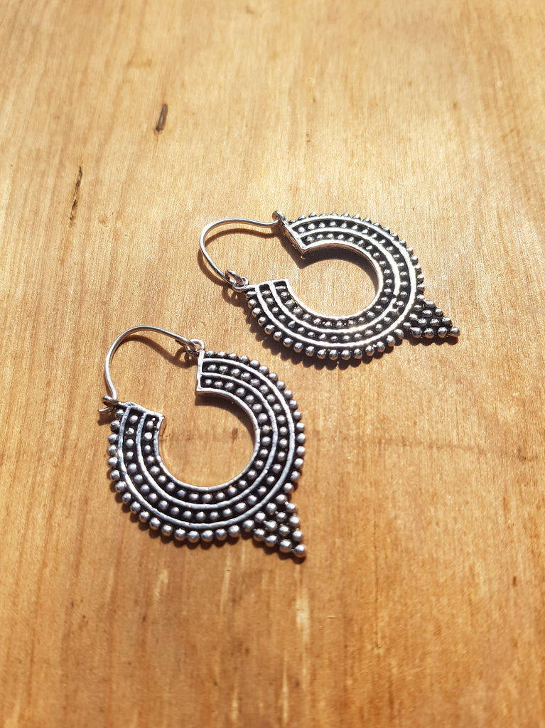Aria Earrings - Silver Plated Brass