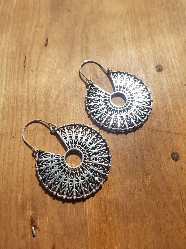 Niamh Earrings - Silver Plated Brass
