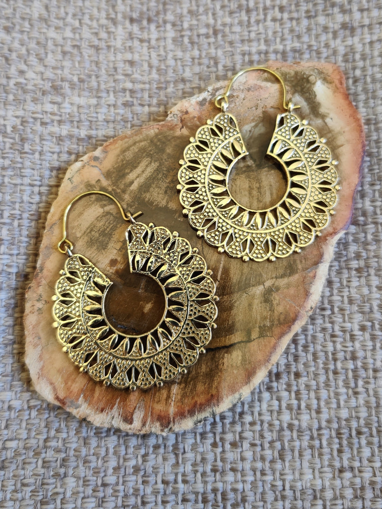 Zoe Earrings - Brass