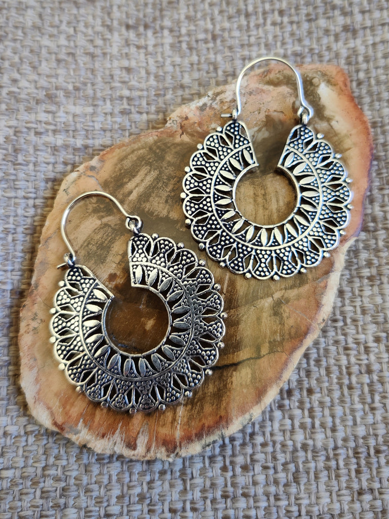 Zoe Earrings - Silver plated Brass