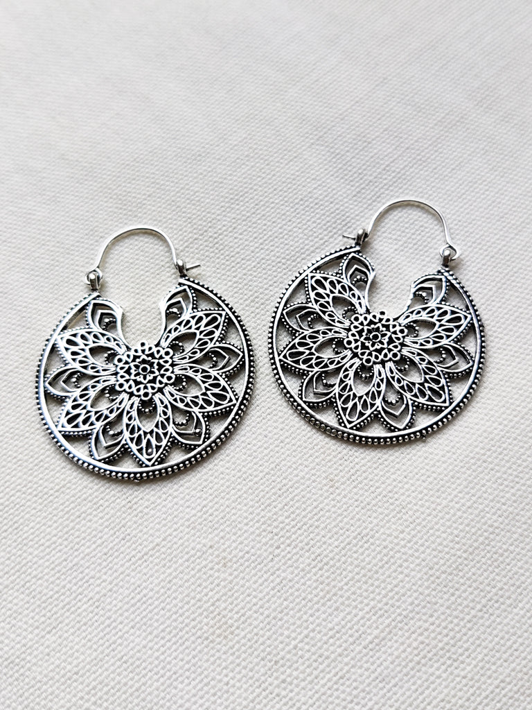 Large Floral Earrings