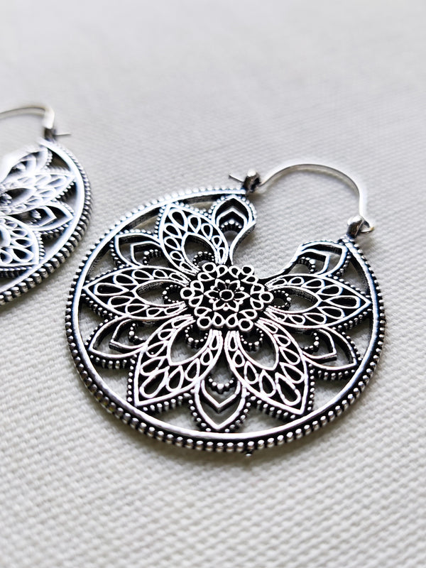 Large Floral Earrings
