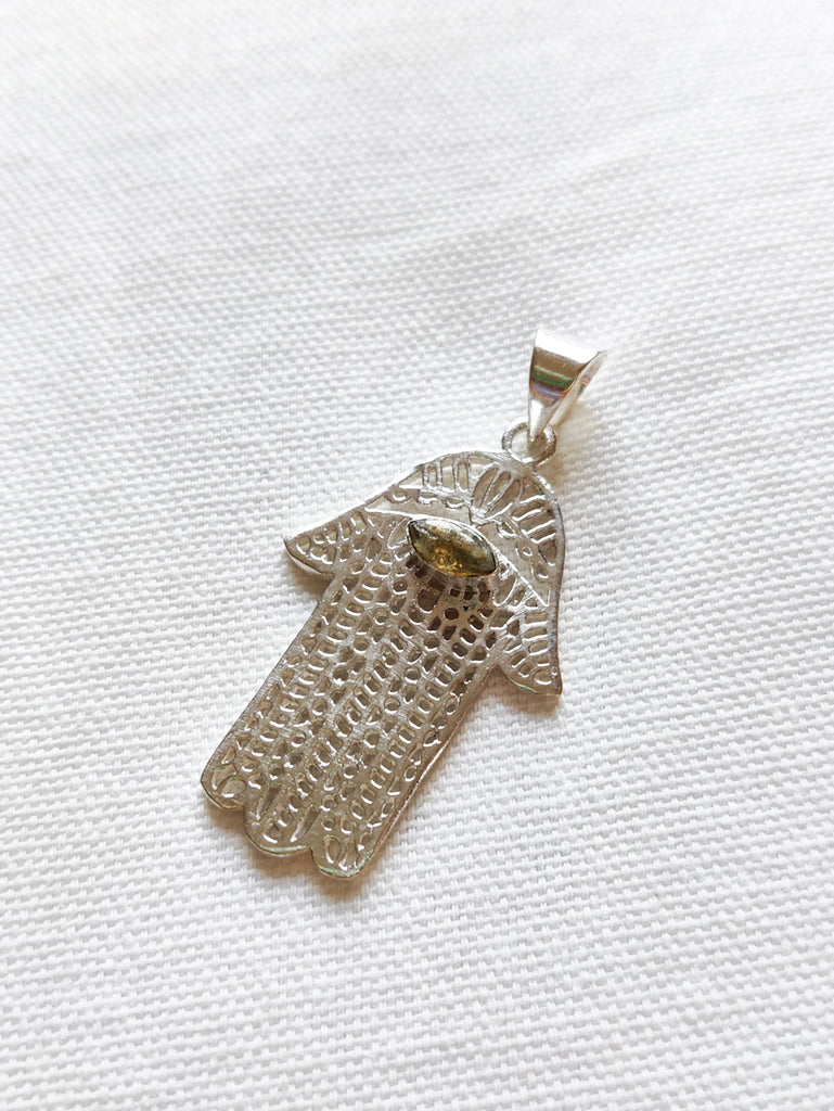 Hamsa Stone Pendant
