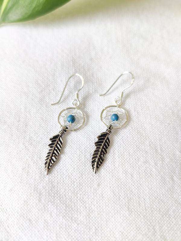 Sterling Silver Dreamcatcher Earrings