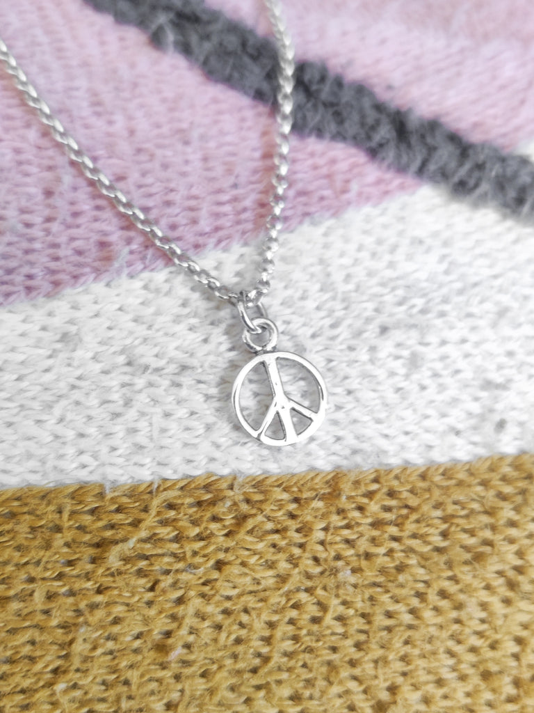 Sterling Silver Peace Charm Pendant
