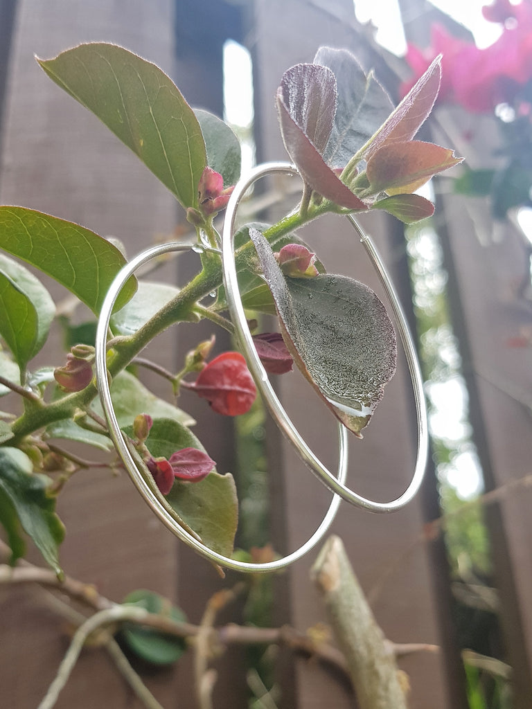 60mm Large Silver Hoop Earrings