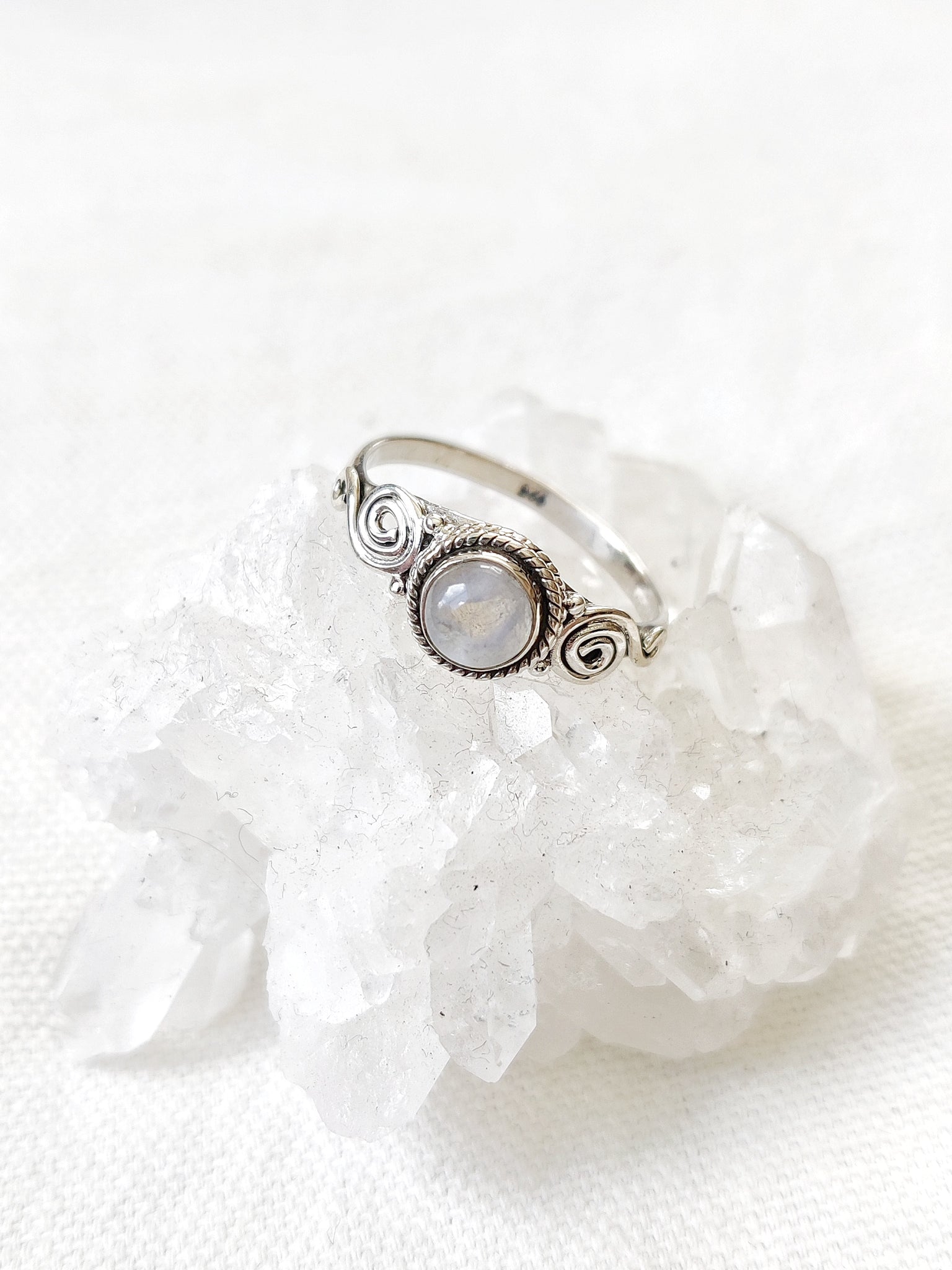 Sterling Silver Spiral Gemstone Rings | The Third Eye | New Zealand ...