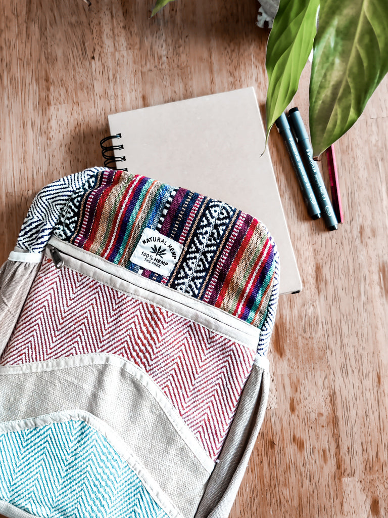 Hemp and Cotton Medium Backpack