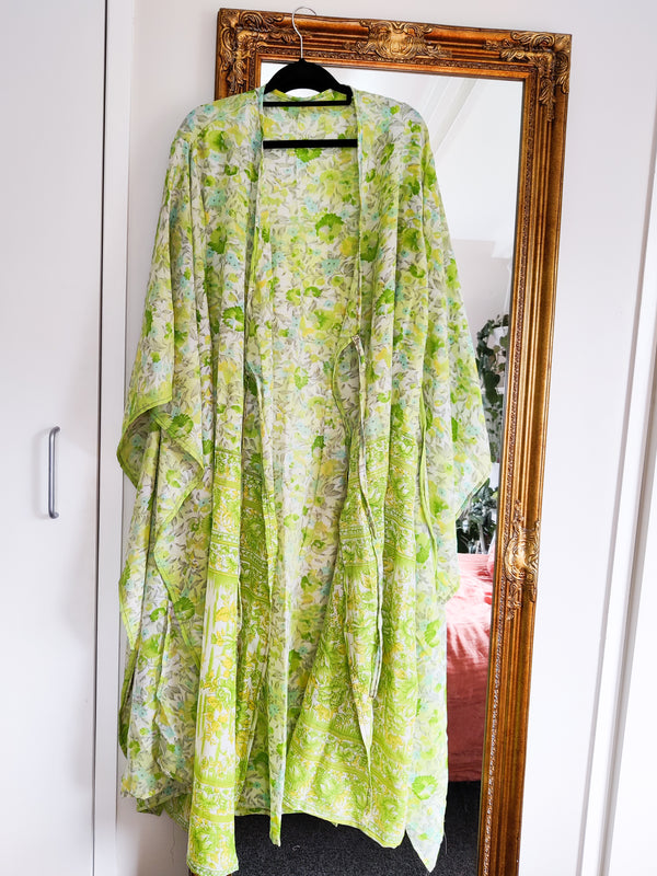Recycled Silk Sari Kimono