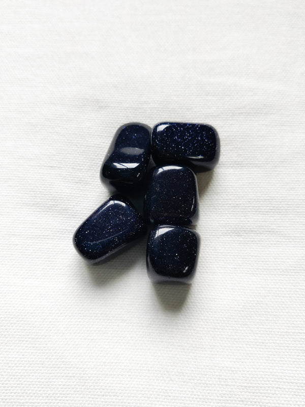 Blue Goldstone Tumbled Crystals
