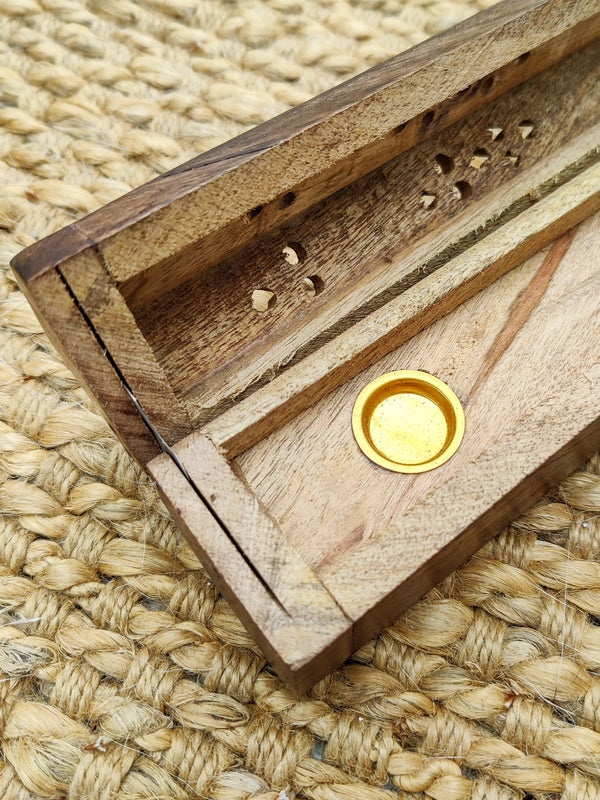 Wooden Incense Holder Box