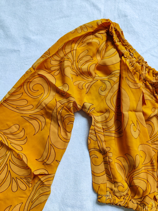 Silk Sari Crop Top - #1
