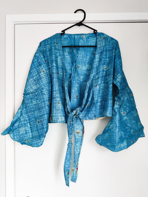 Silk Sari Belle Wrap Top - #5