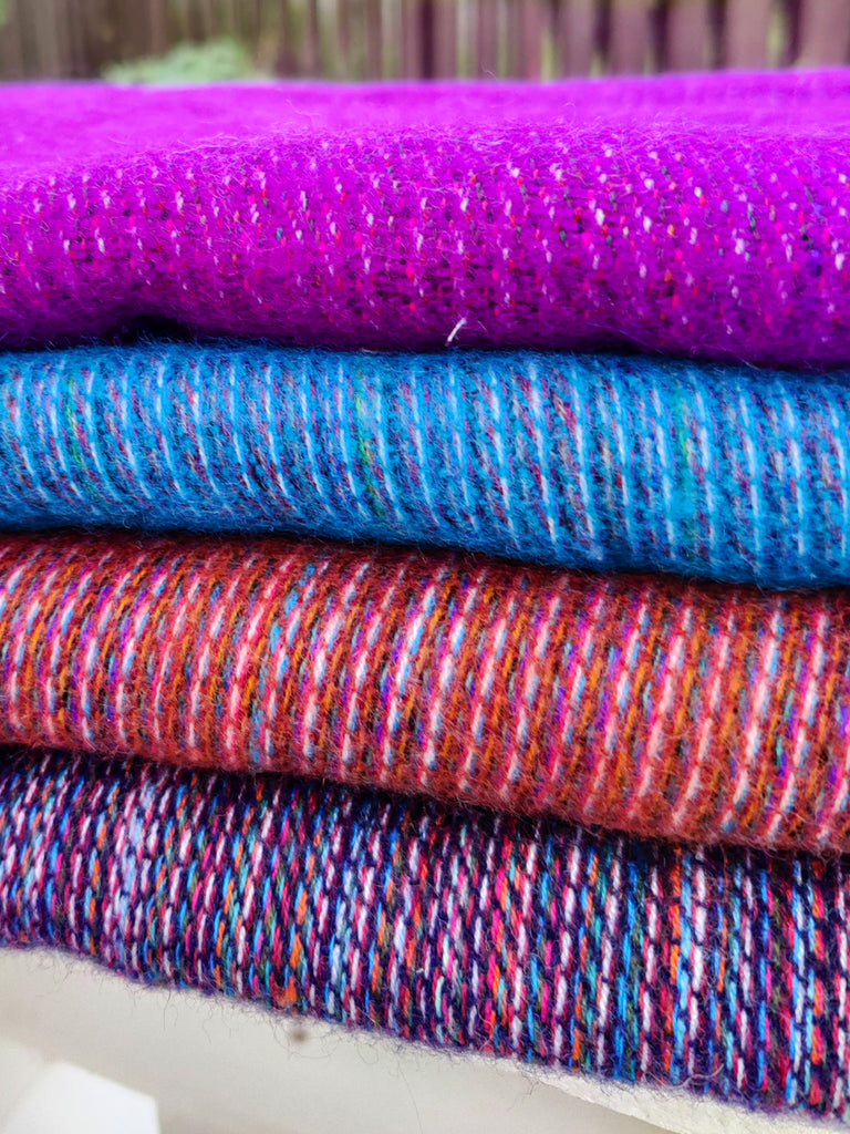Striped Wool Shawl Blanket
