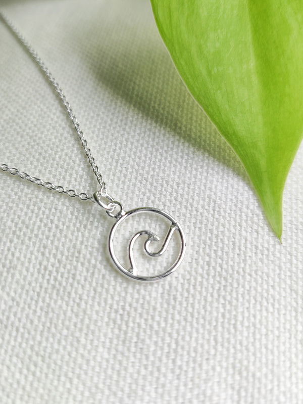 Sterling Silver Wave Necklace