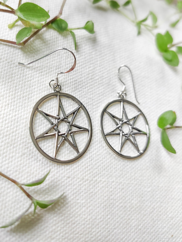 Elven 7 Pointed Star Earrings