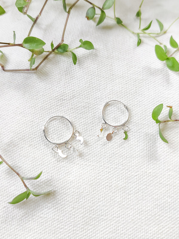 Moon Phase Hoop Earrings