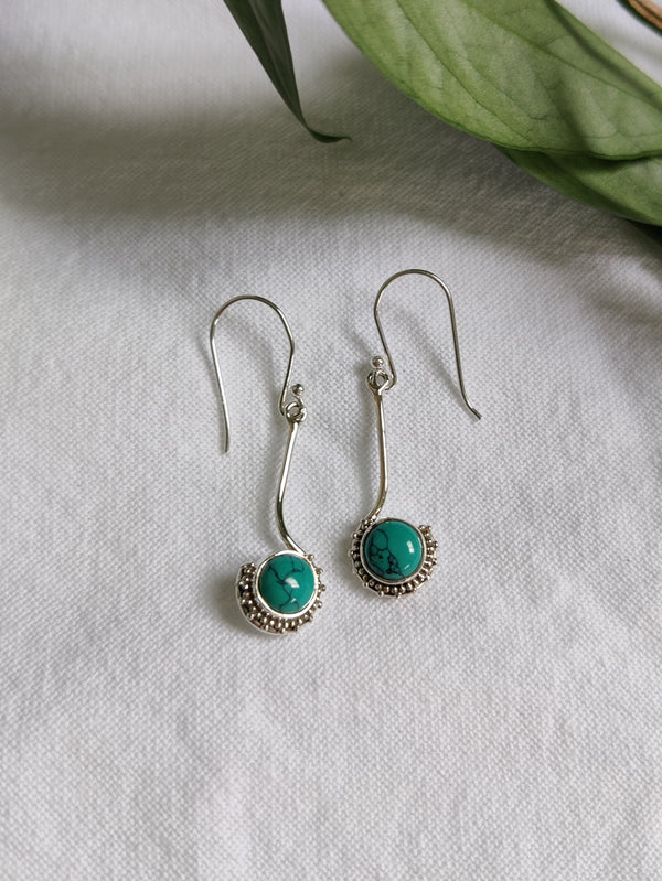 Silver Gemstone Earrings